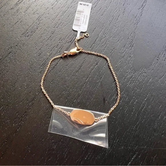 NWT Kendra Scott 18k Rose Gold Sterling Silver Elaina Bracelet - Picture 2 of 4